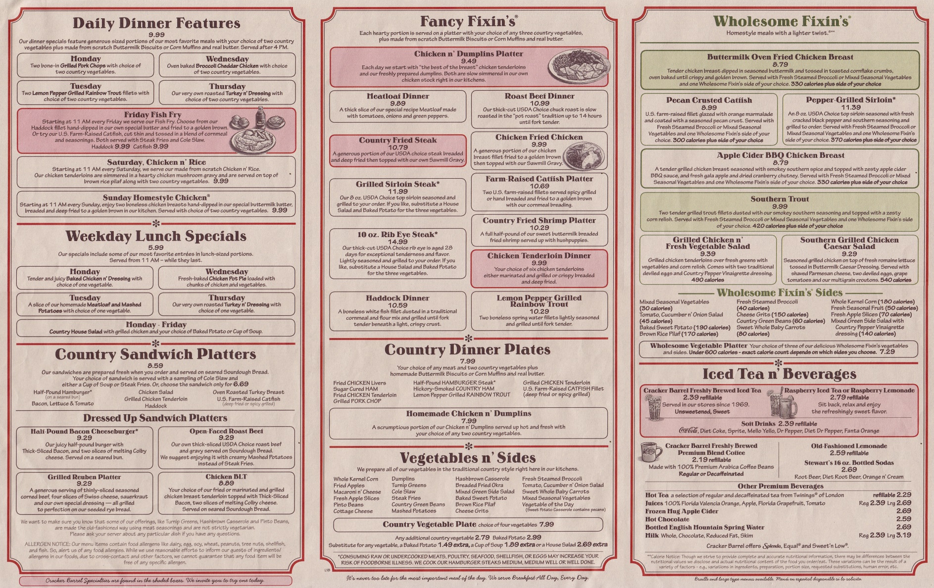 Whereisthemenu Cracker Barrel Nonspecific Multiple Locations 