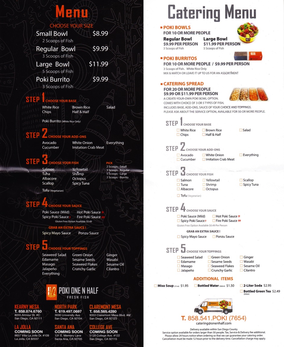 Order Poki One N Half (Orlando) Menu Delivery【Menu & Prices