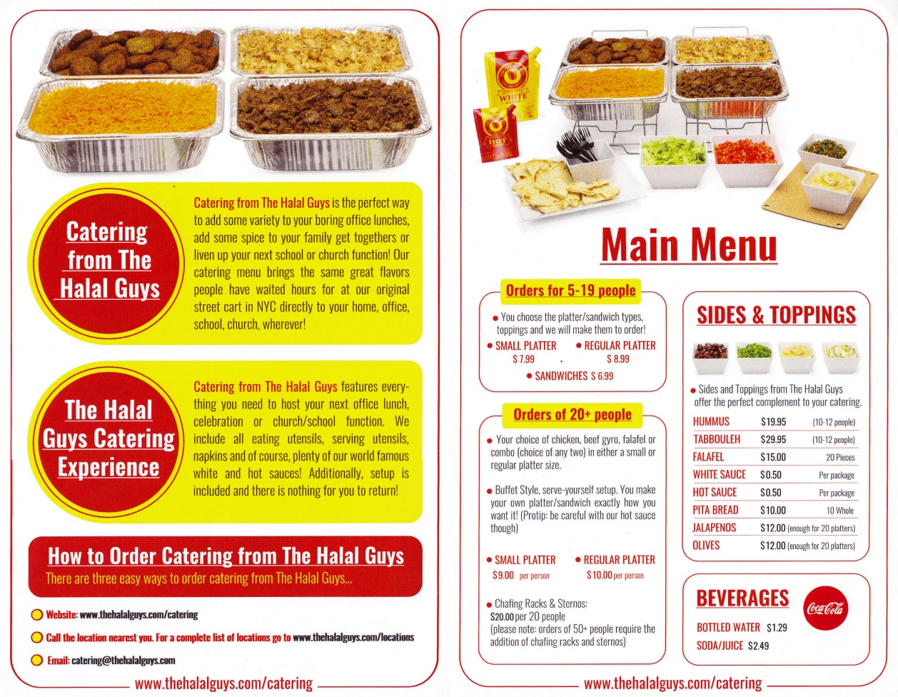 Halal guys menu deals