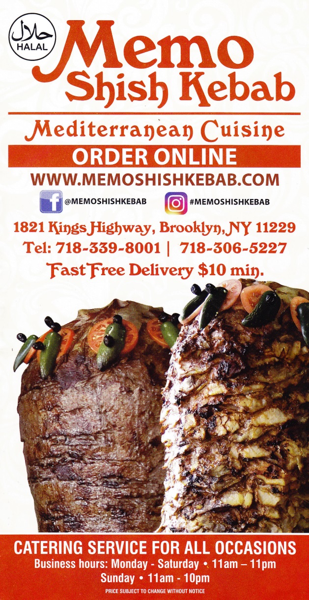 Whereisthemenu.net | Memo Shish Kebab - Brooklyn, NY 11229