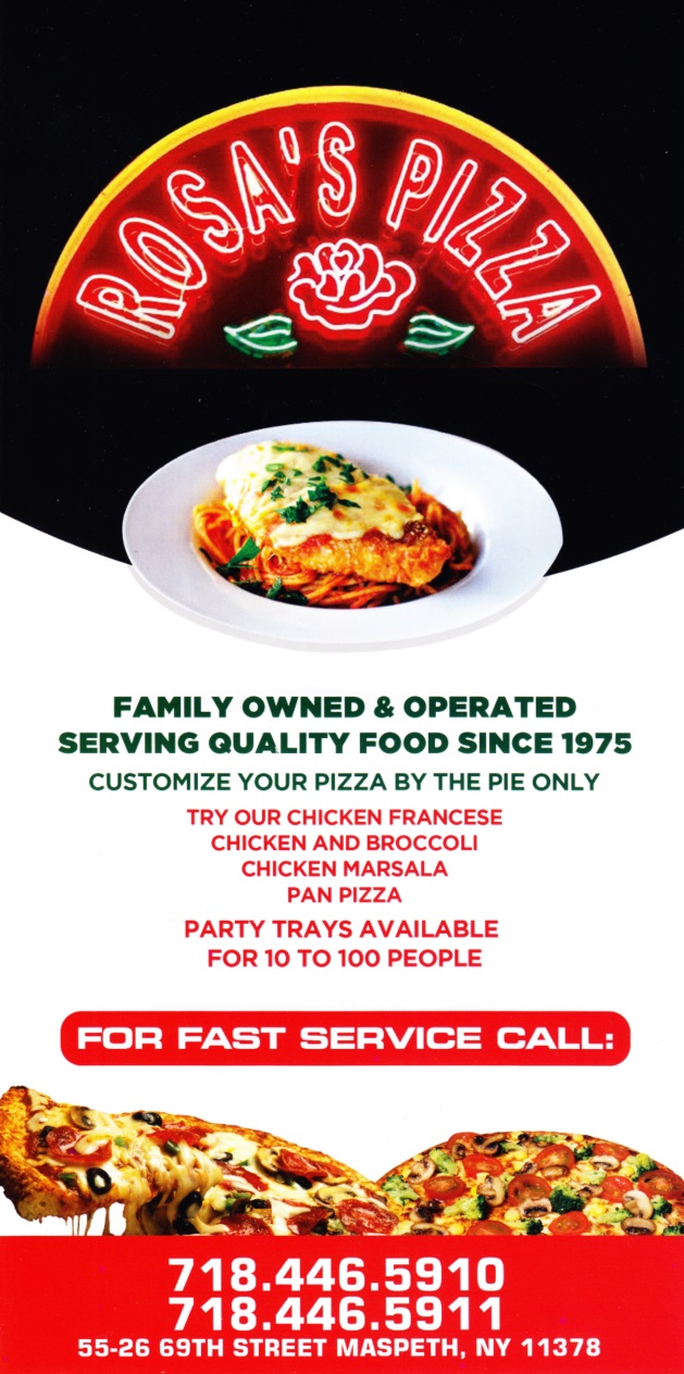 Rosa's pizza discount