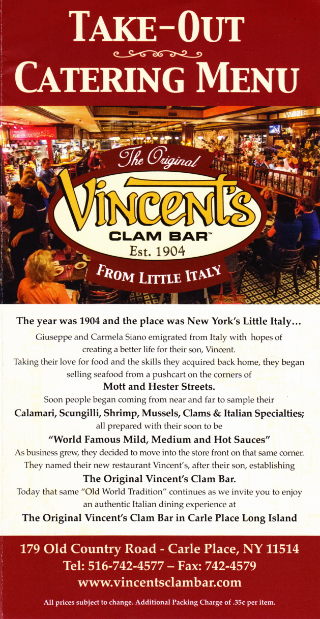 Vincent discount clam bar