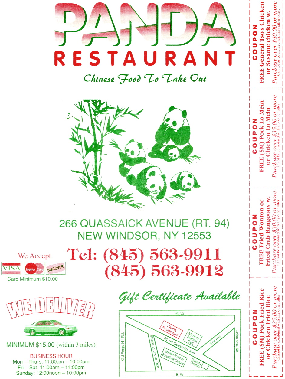 Whereisthemenu Net Panda New Windsor Ny 12553