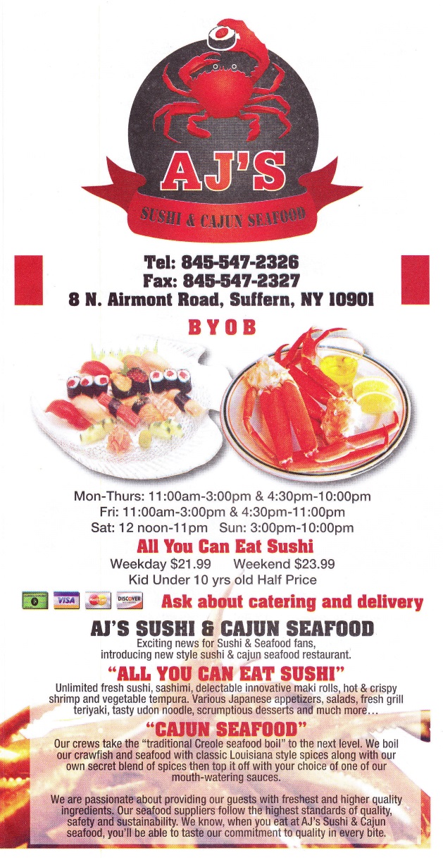 Whereisthemenu Net Aj S Sushi Suffern Ny