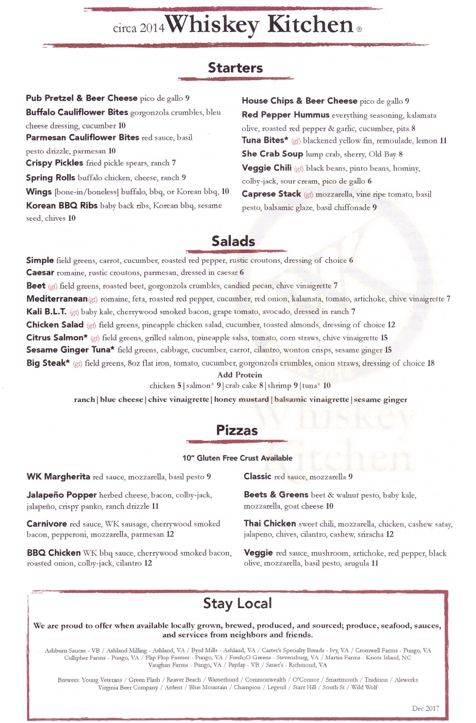 Whereisthemenu Whiskey Kitchen Virginia Beach VA 23454